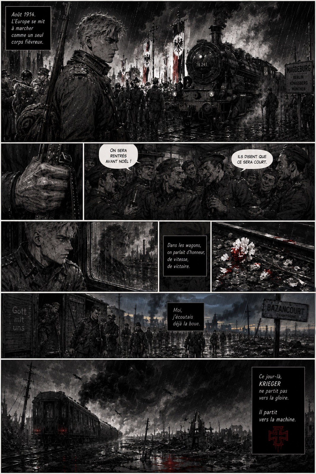 Planche : le bombardement